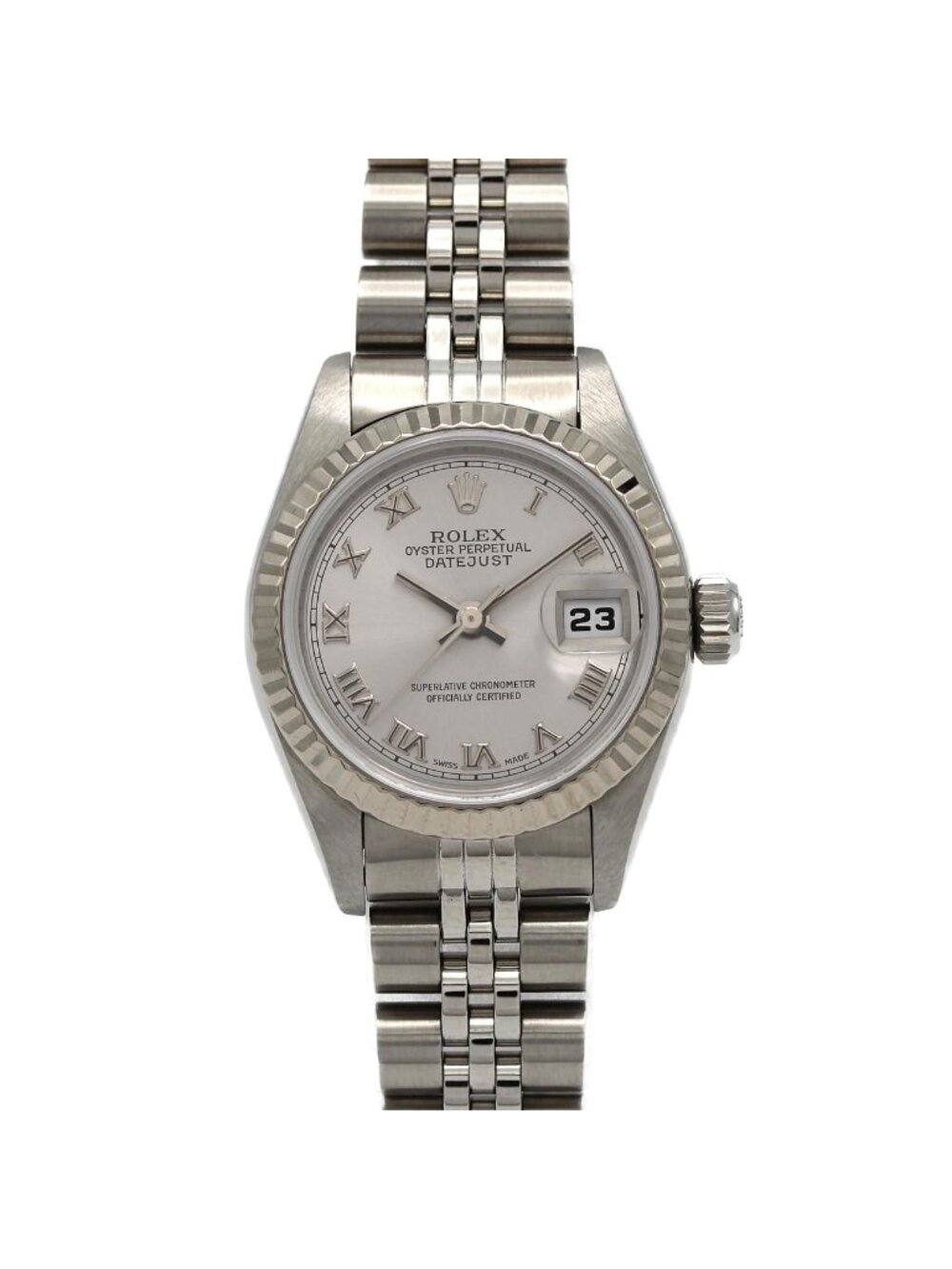 Rolex Datejust Stainless Steel White Gold Automatic Watch